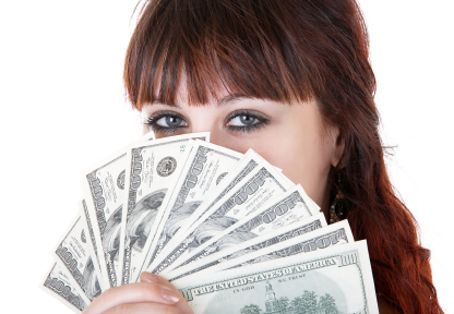 Woman with money No Faxing Cash Advance