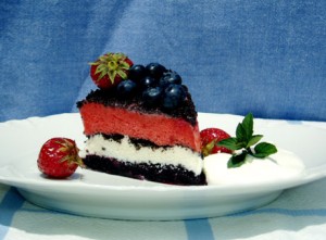 Red White and Blue Ice Cream cake? Yes, please!