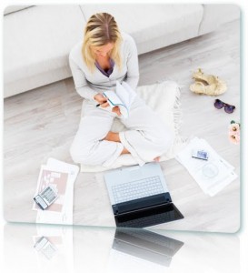 Woman with bills Need an economic