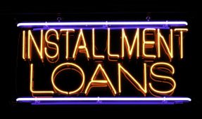 Installment loan street sign